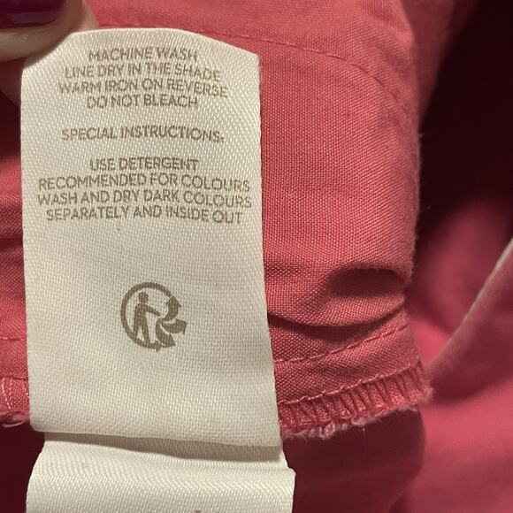 Boden Pants Womens US 2R Pink Cropped Slim Fit Stretch Cotton Blend Casual Work - Picture 6 of 11